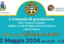 Giovedì 2 maggio, a Montescaglioso (MT): Premiazione studenti partecipanti XIX Edizione Concorso Scolastico