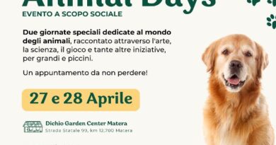 Al Dichio Garden Center di Matera, il 27 e 28 Aprile, l’Animal Days, l’evento a scopo sociale ispirato al mondo degli animali